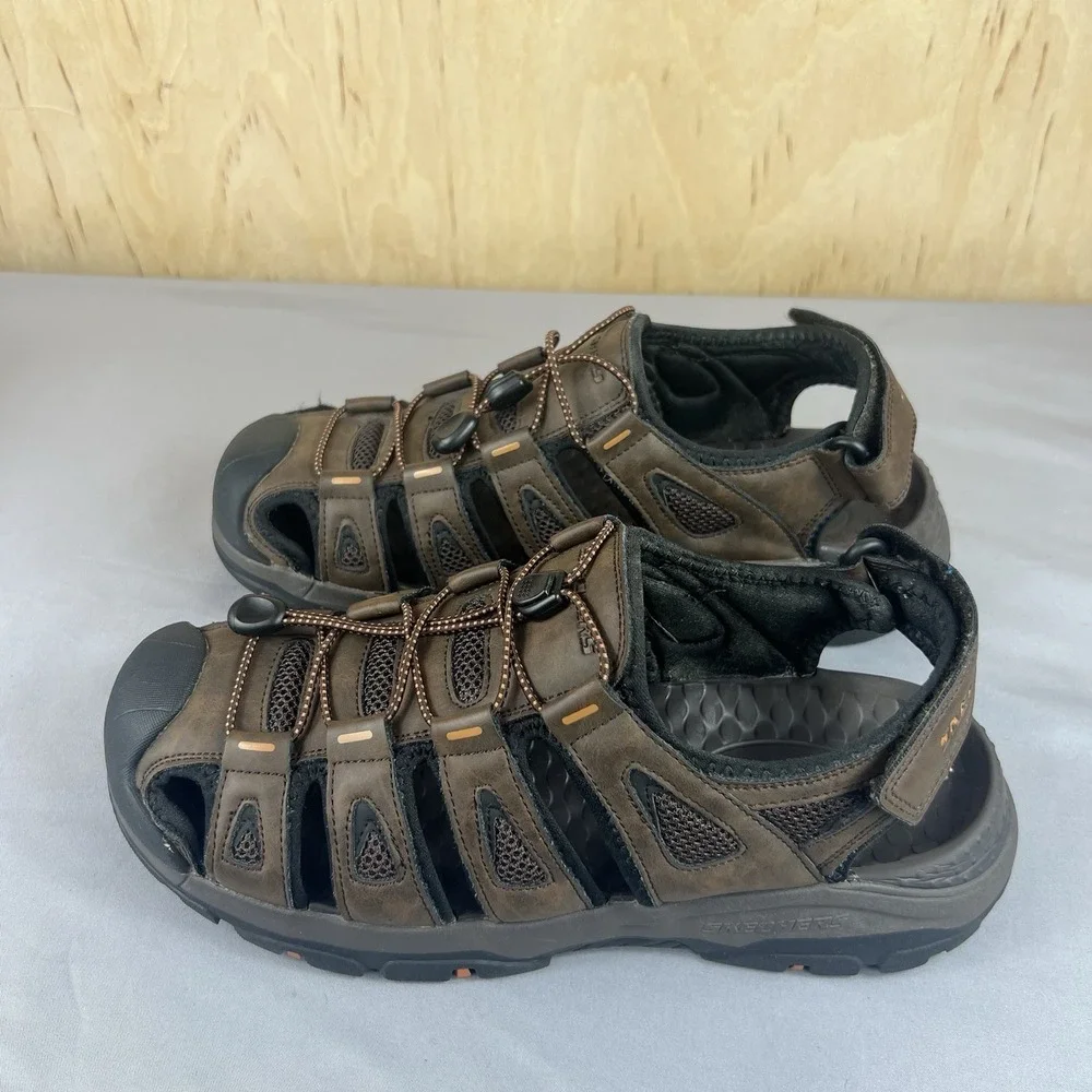 Skechers Relaxed Fit Men's Water Hiking Shoes Size 9 Brown SN204111 Used